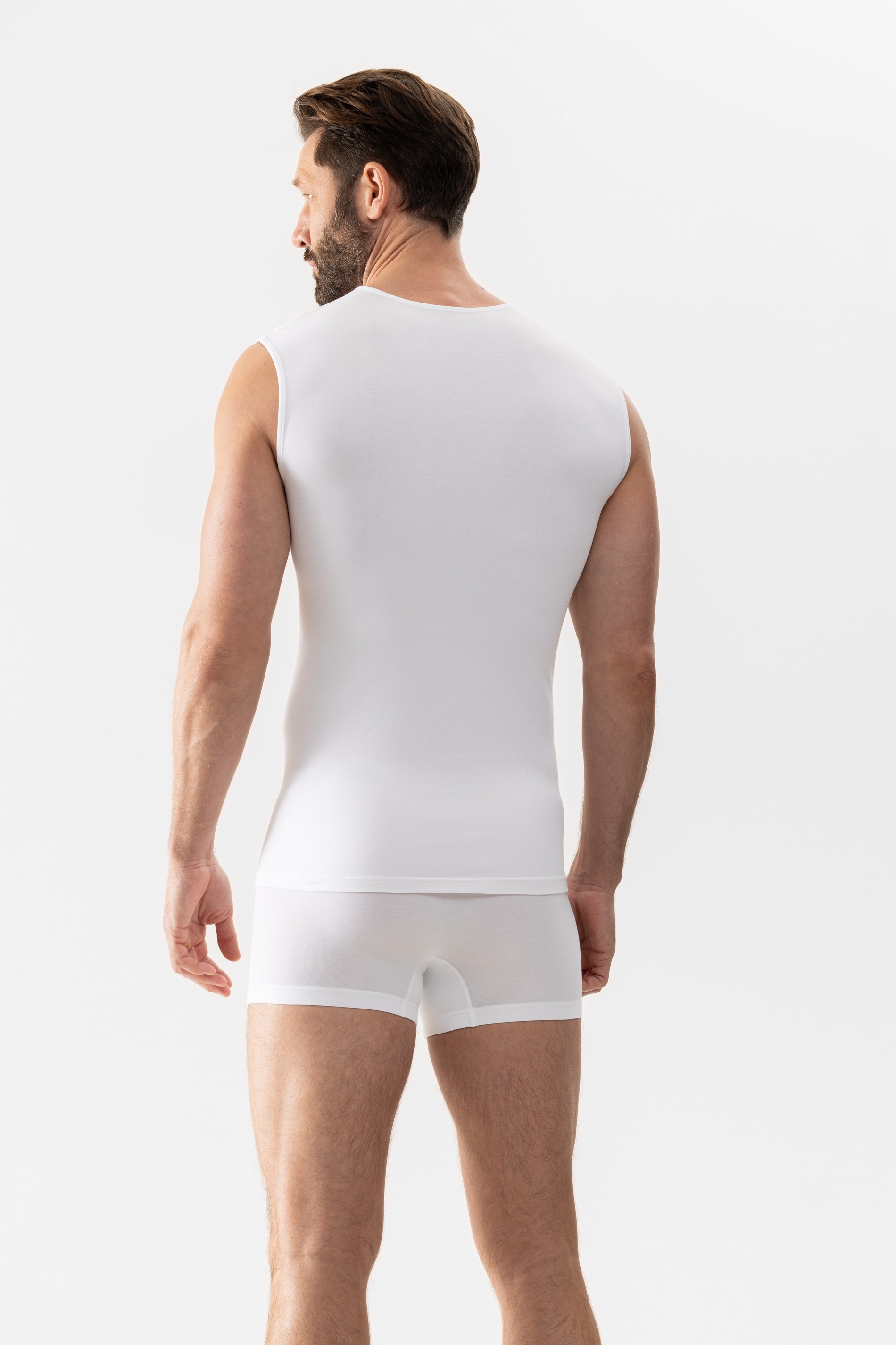 Sleeveless shirt White Serie Software Rear View | mey®