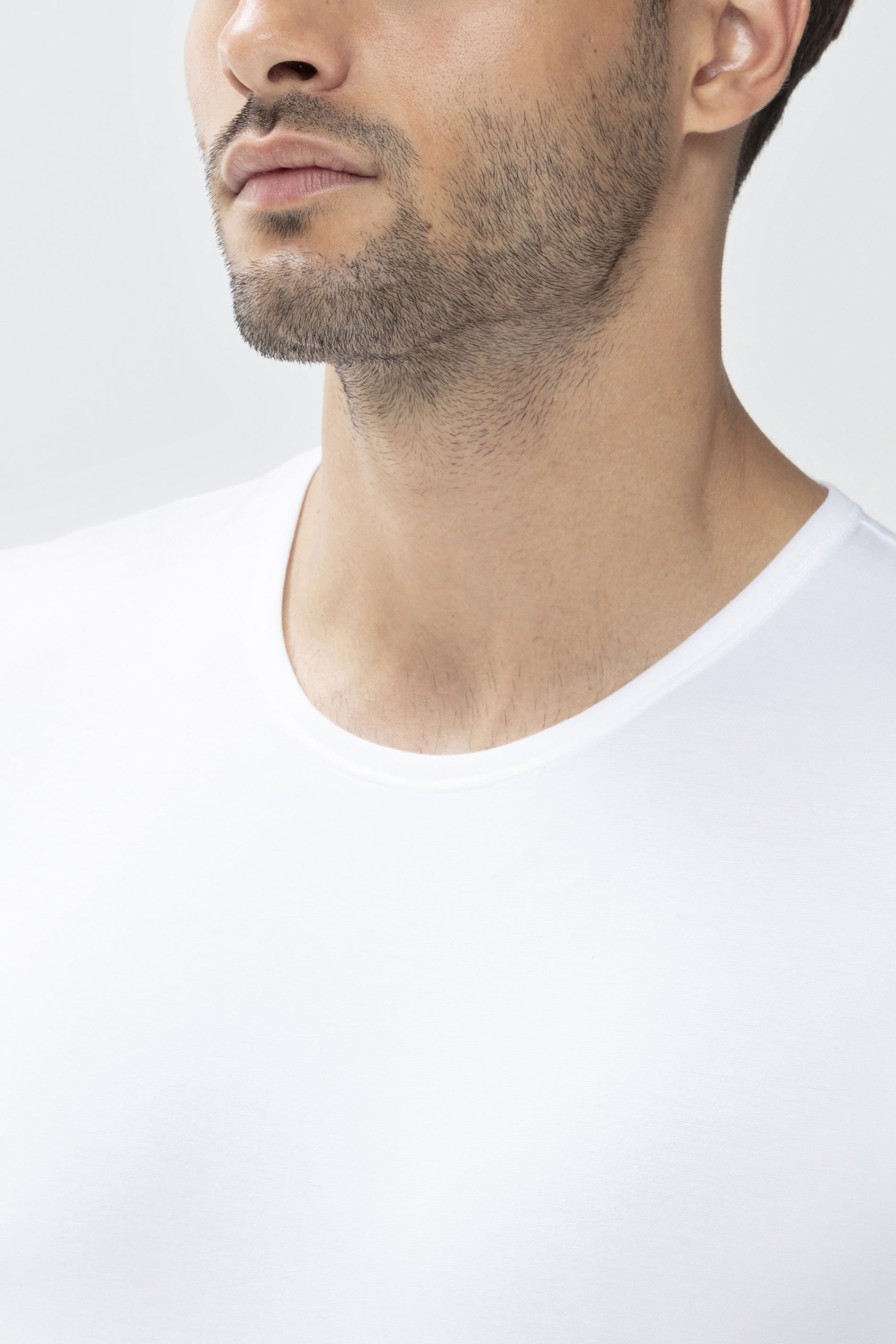 Short-sleeved T-shirt White Serie Dry Cotton Detail View 01 | mey®