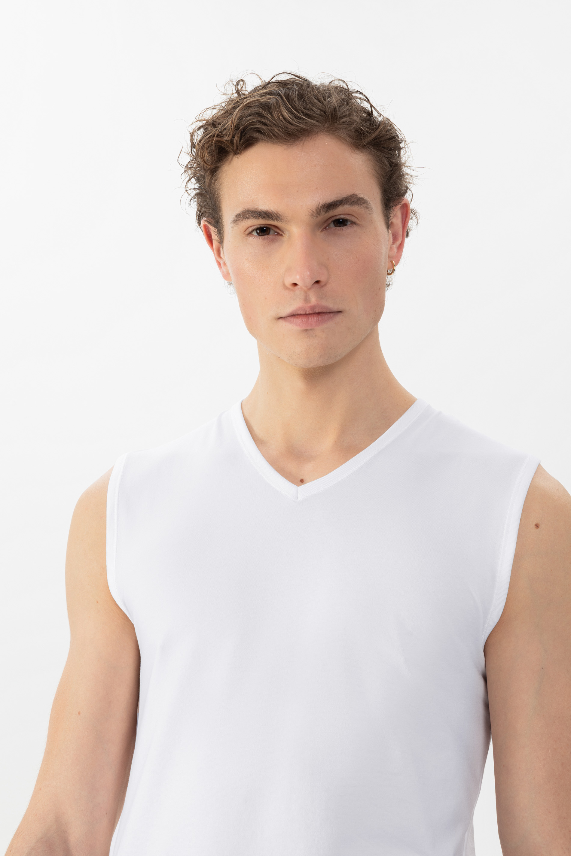 Muscle shirt White Serie Dry Cotton Detail View 01 | mey®
