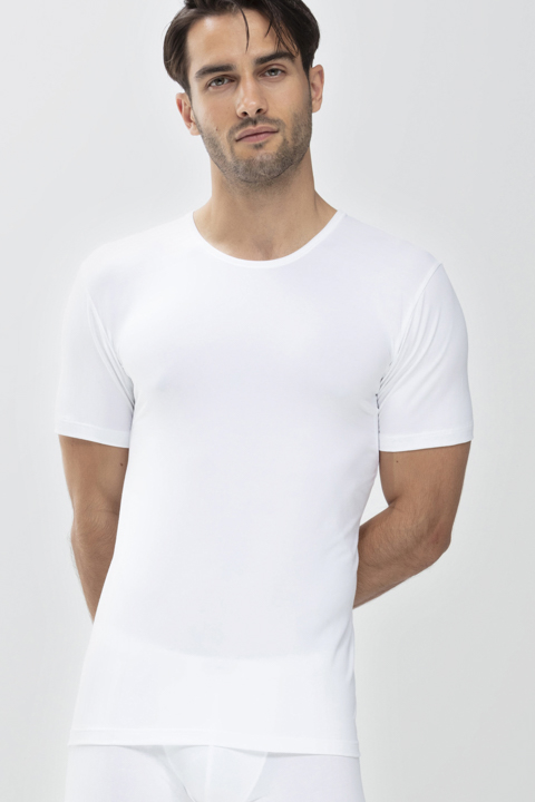 The undershirt - crew neck White Serie Dry Cotton Functional  Front View | mey®
