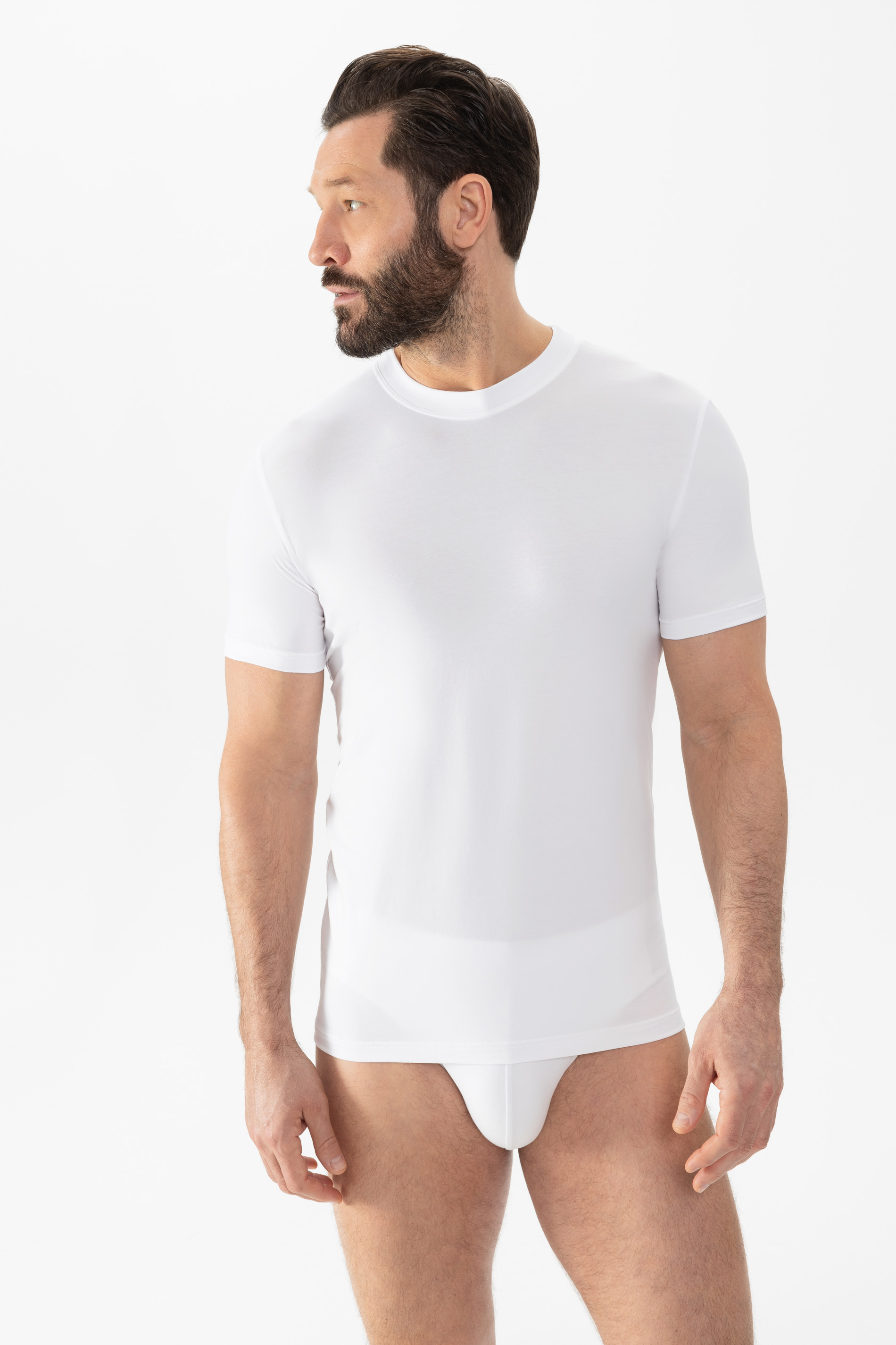 Shirt White Serie Dry Cotton Front View | mey®
