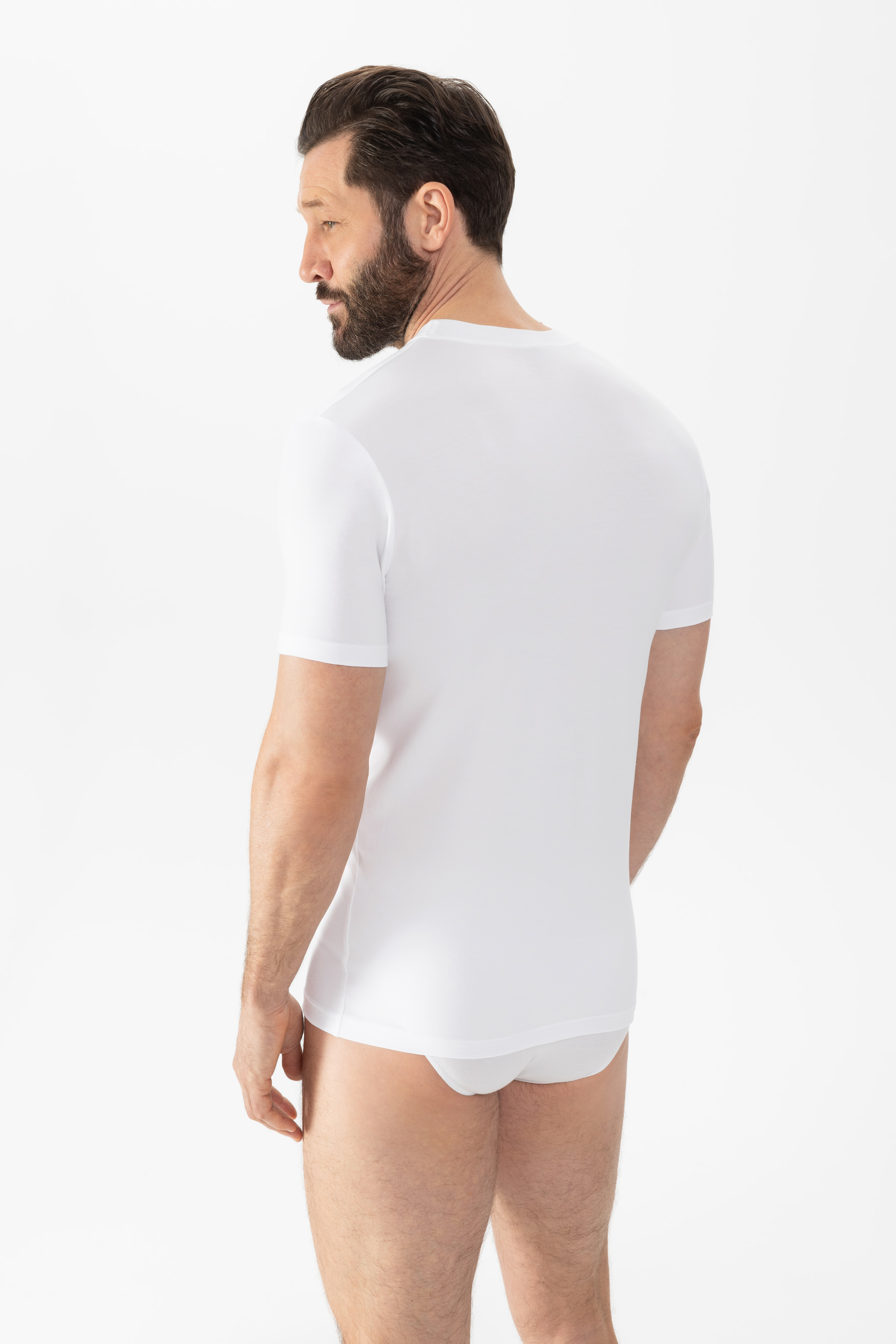 Shirt White Serie Dry Cotton Rear View | mey®