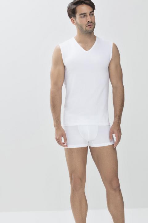 Muscle shirt White Serie Dry Cotton Front View | mey®