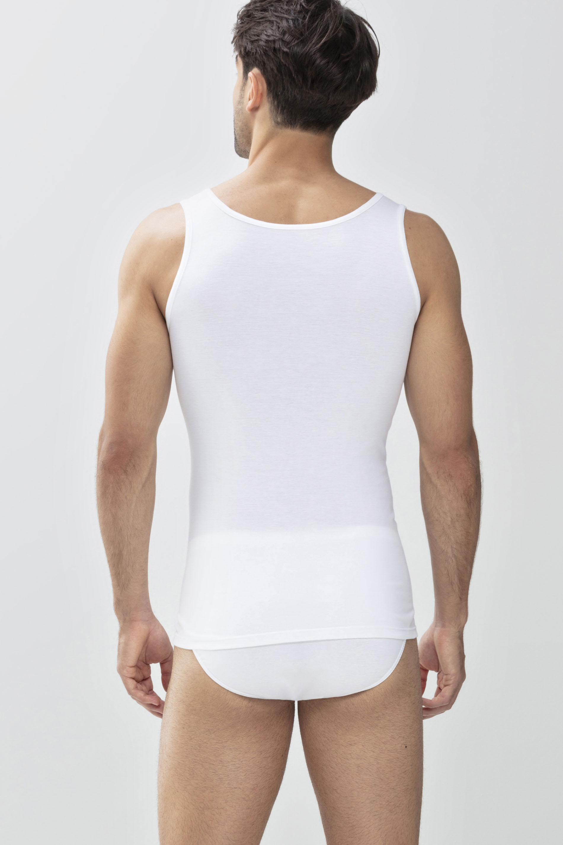 Athletic-Shirt White Serie Casual Cotton Rear View | mey®