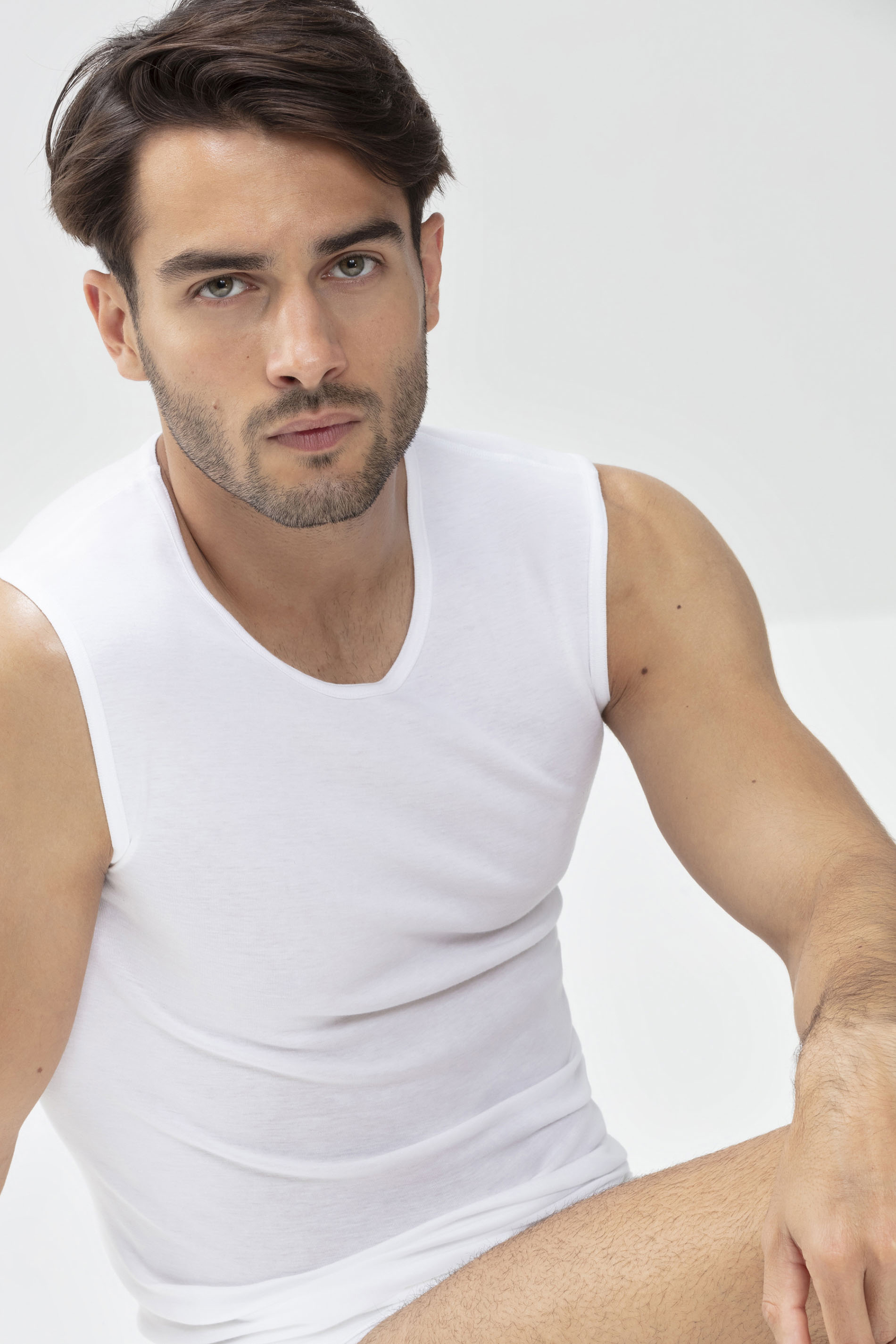 Men's sleeveless shirt White Serie Casual Cotton Festlegen | mey®