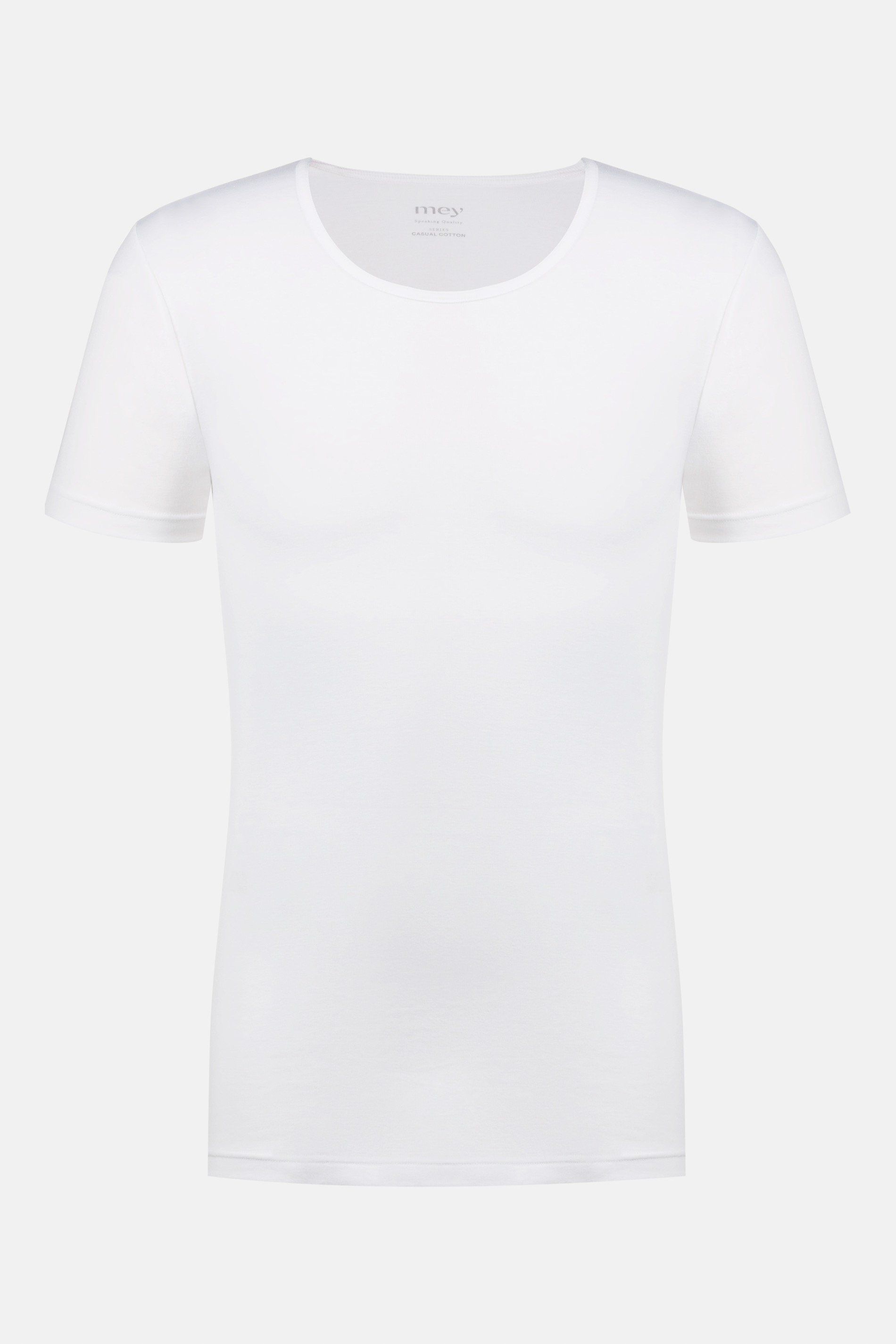 Men's shirt with round neck White Serie Casual Cotton Cut Out | mey®