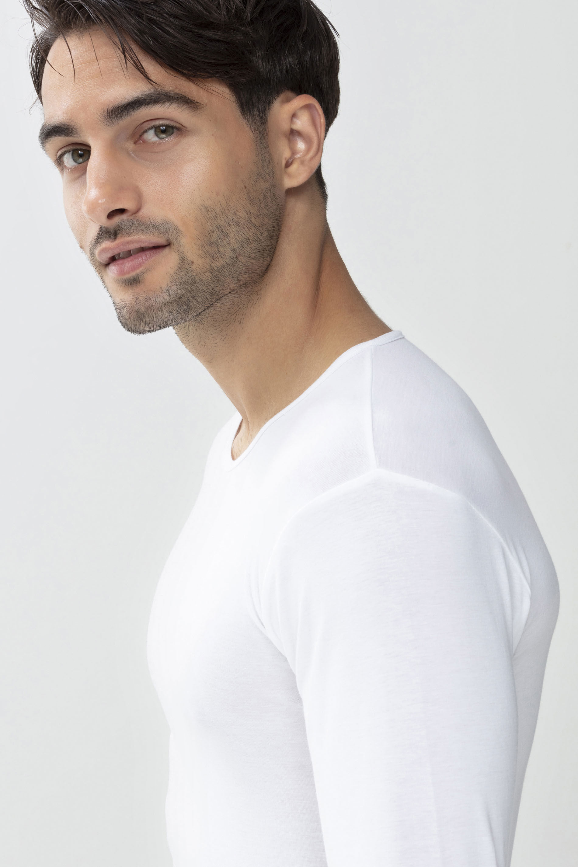Shirt langarm Weiss Serie Casual Cotton Detailansicht 01 | mey®