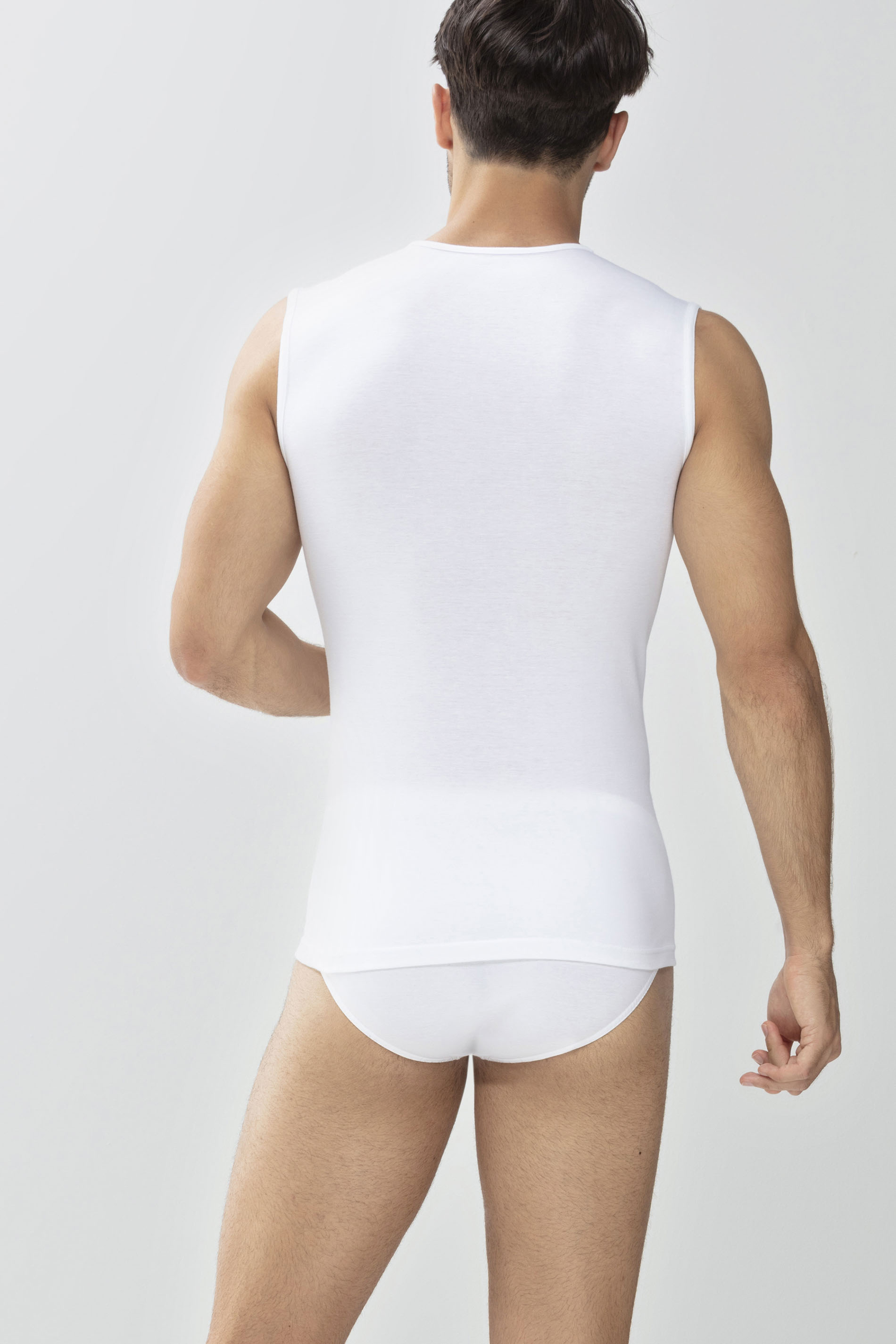 Muskel-Shirt White Serie Casual Cotton Rear View | mey®