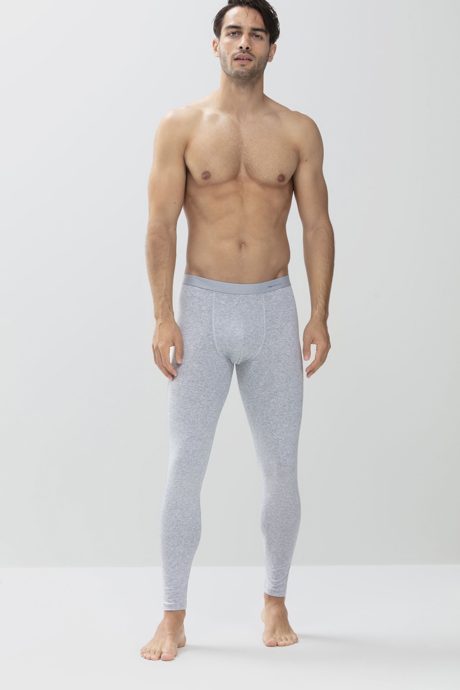 Long-Shorts Light Grey Melange Serie Casual Cotton Festlegen | mey®