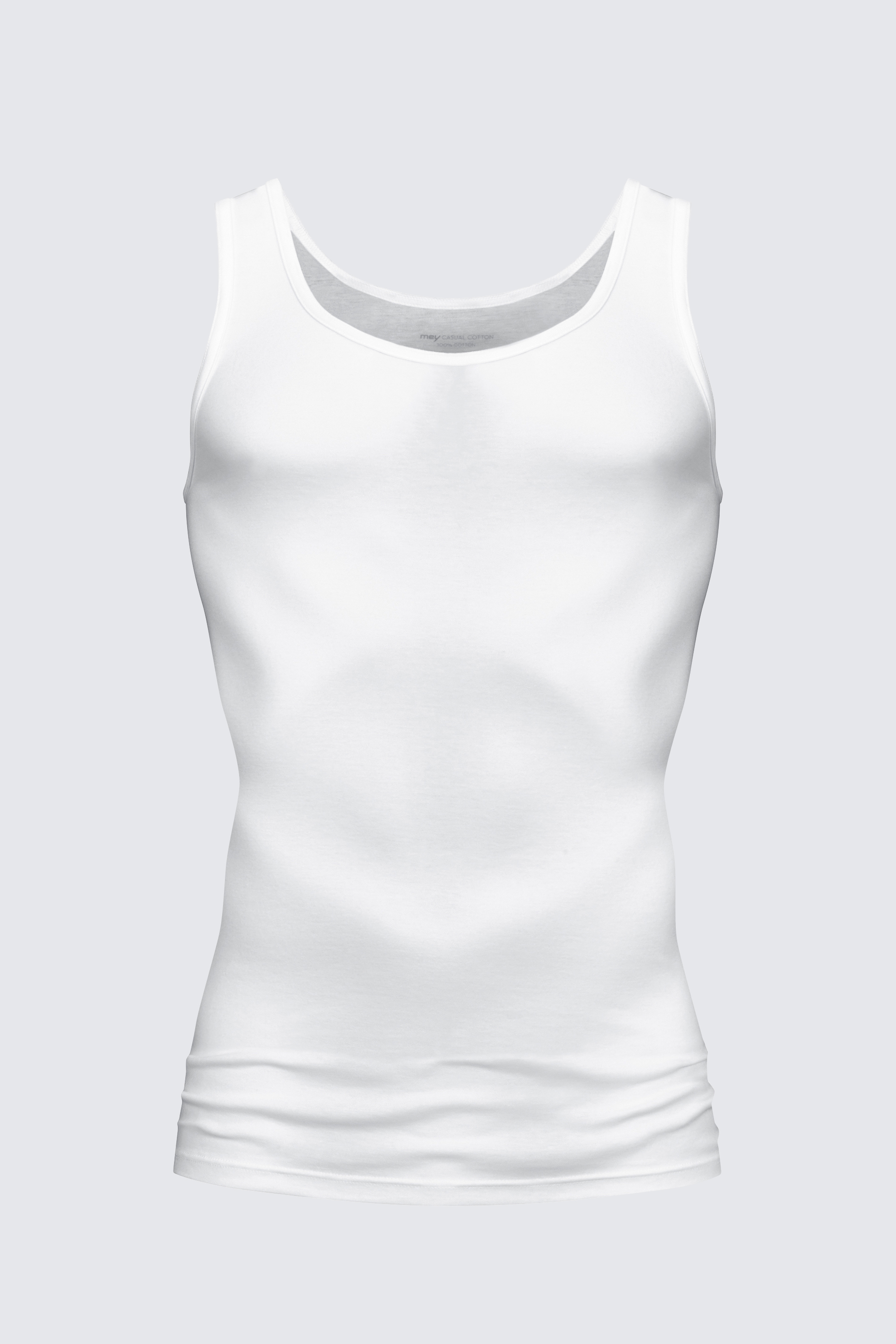 Athletic-Shirt Weiss Serie Casual Cotton Freisteller | mey®