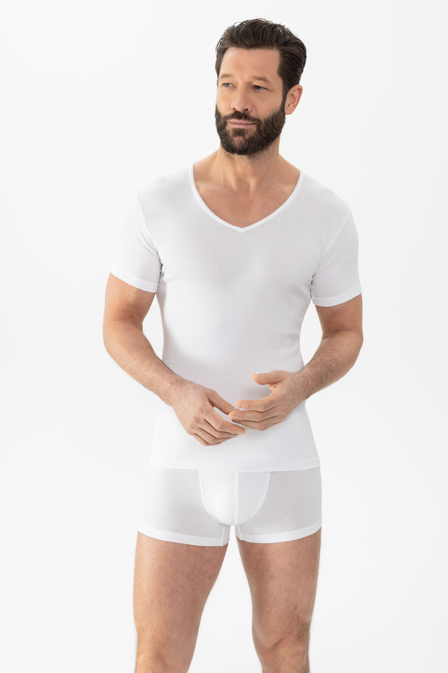 Shirt Weiss Serie Casual Cotton Detailansicht 02 | mey®