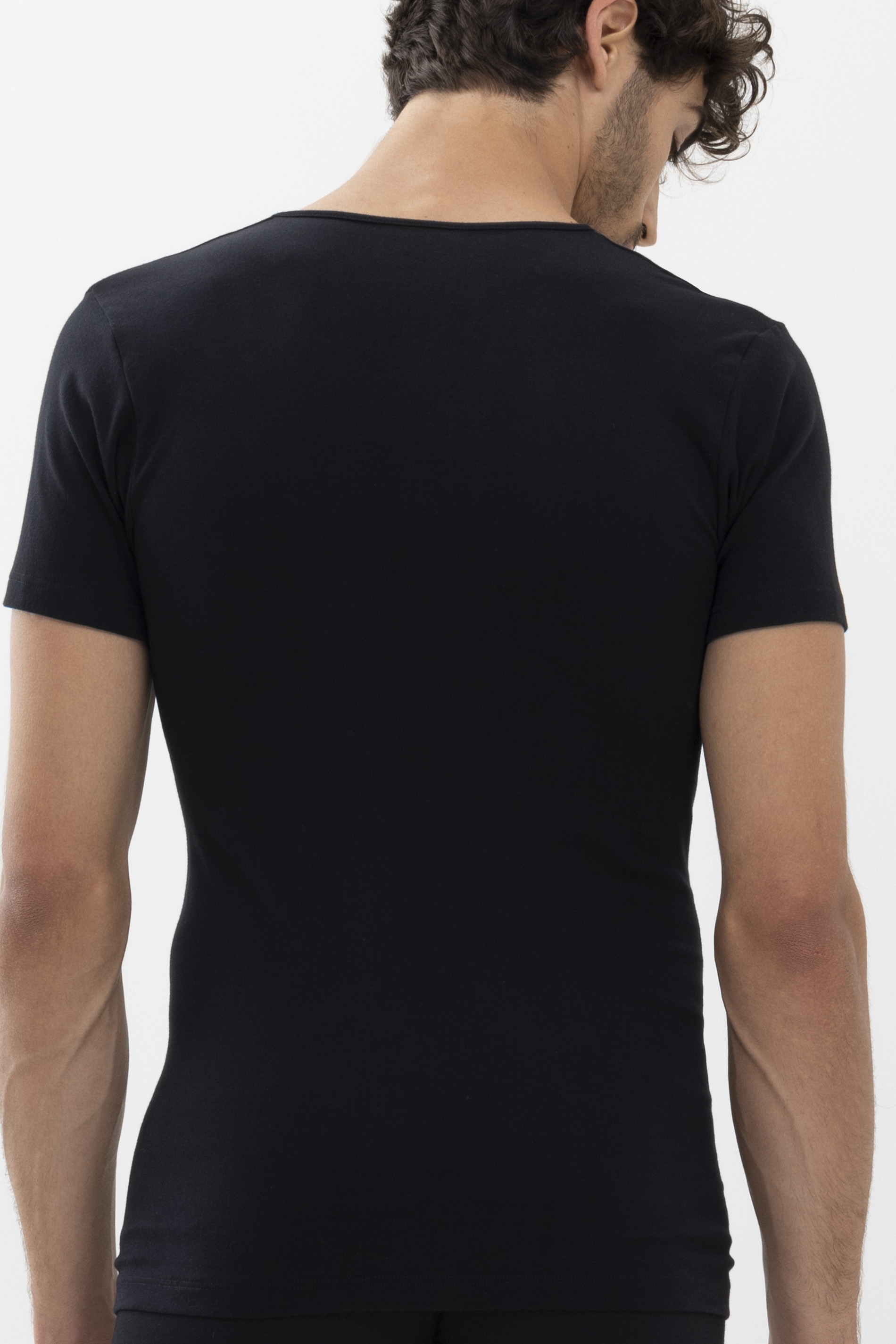 Shirt Black Serie Casual Cotton Rear View | mey®