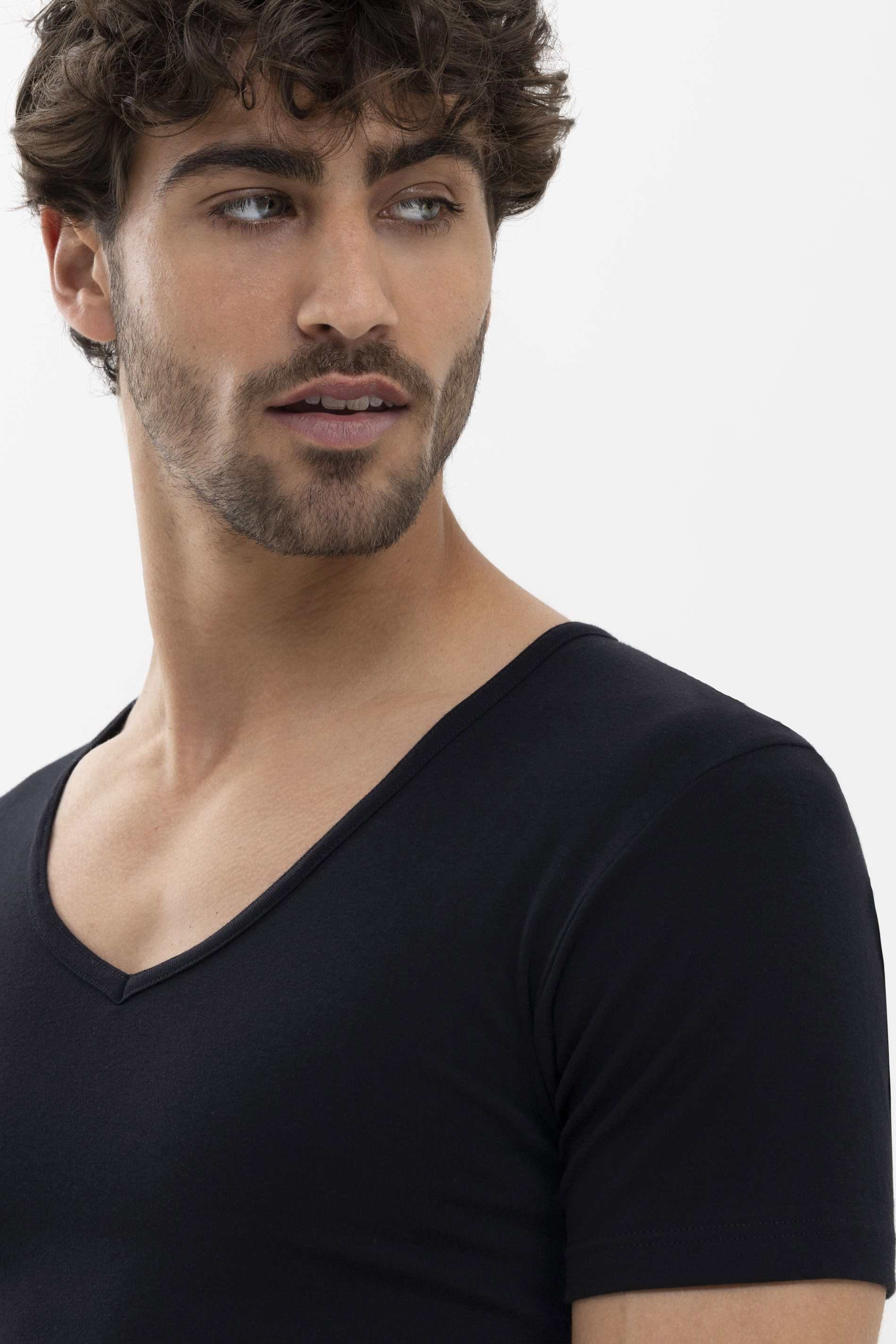 Shirt Zwart Serie Casual Cotton Detailweergave 01 | mey®