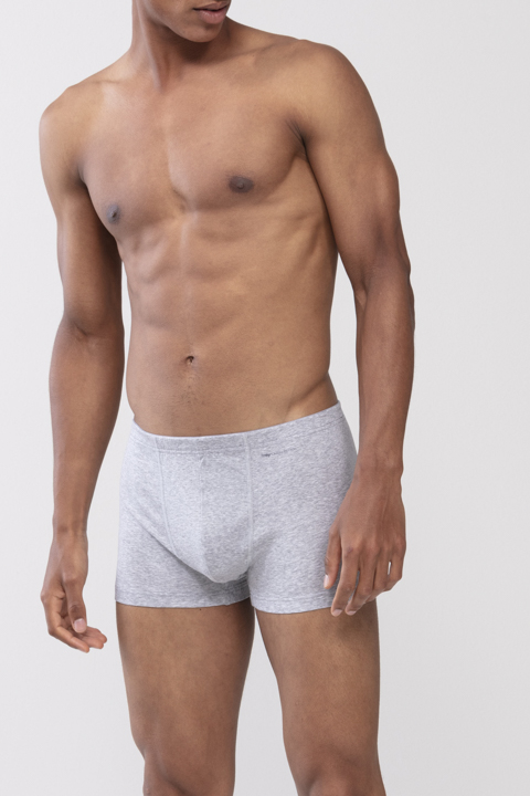 Men's boxers Light Grey Melange Serie Casual Cotton Front View | mey®