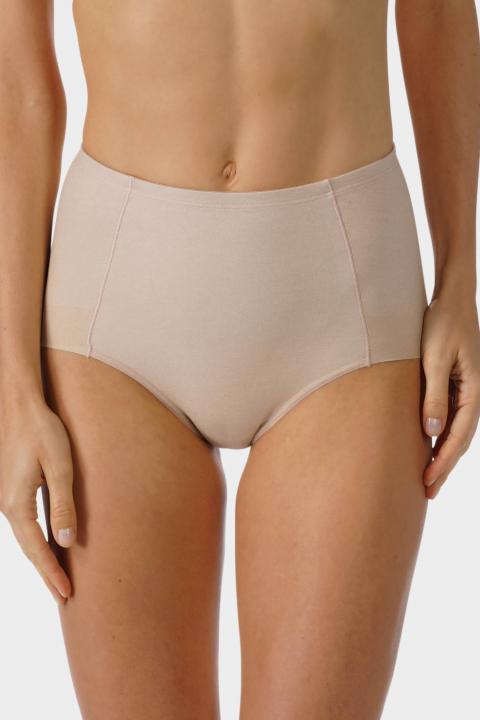 High waist pants Cream Tan Serie Nova Front View | mey®