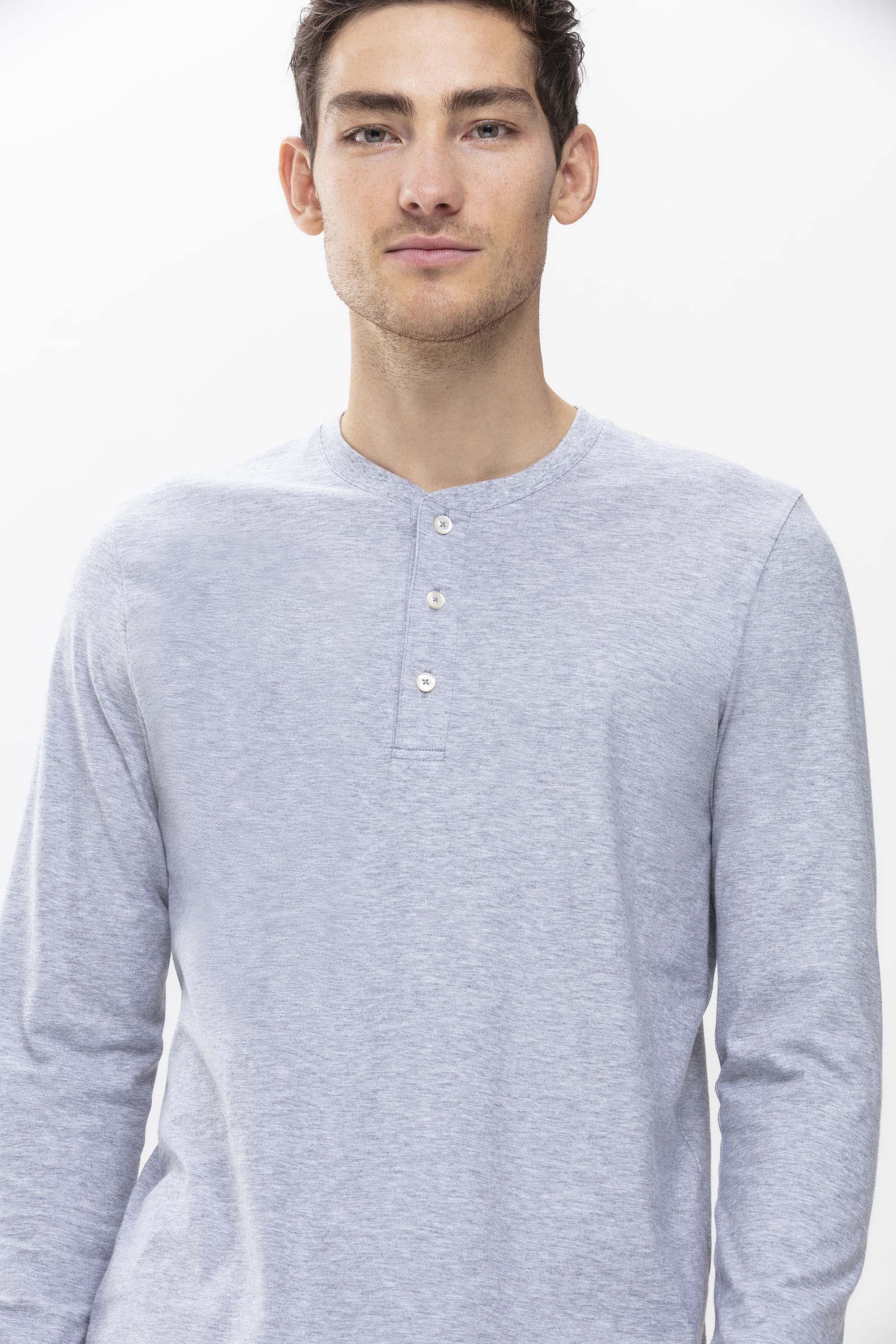 Shirt Light Grey Melange Serie Ringwood Frontansicht | mey®