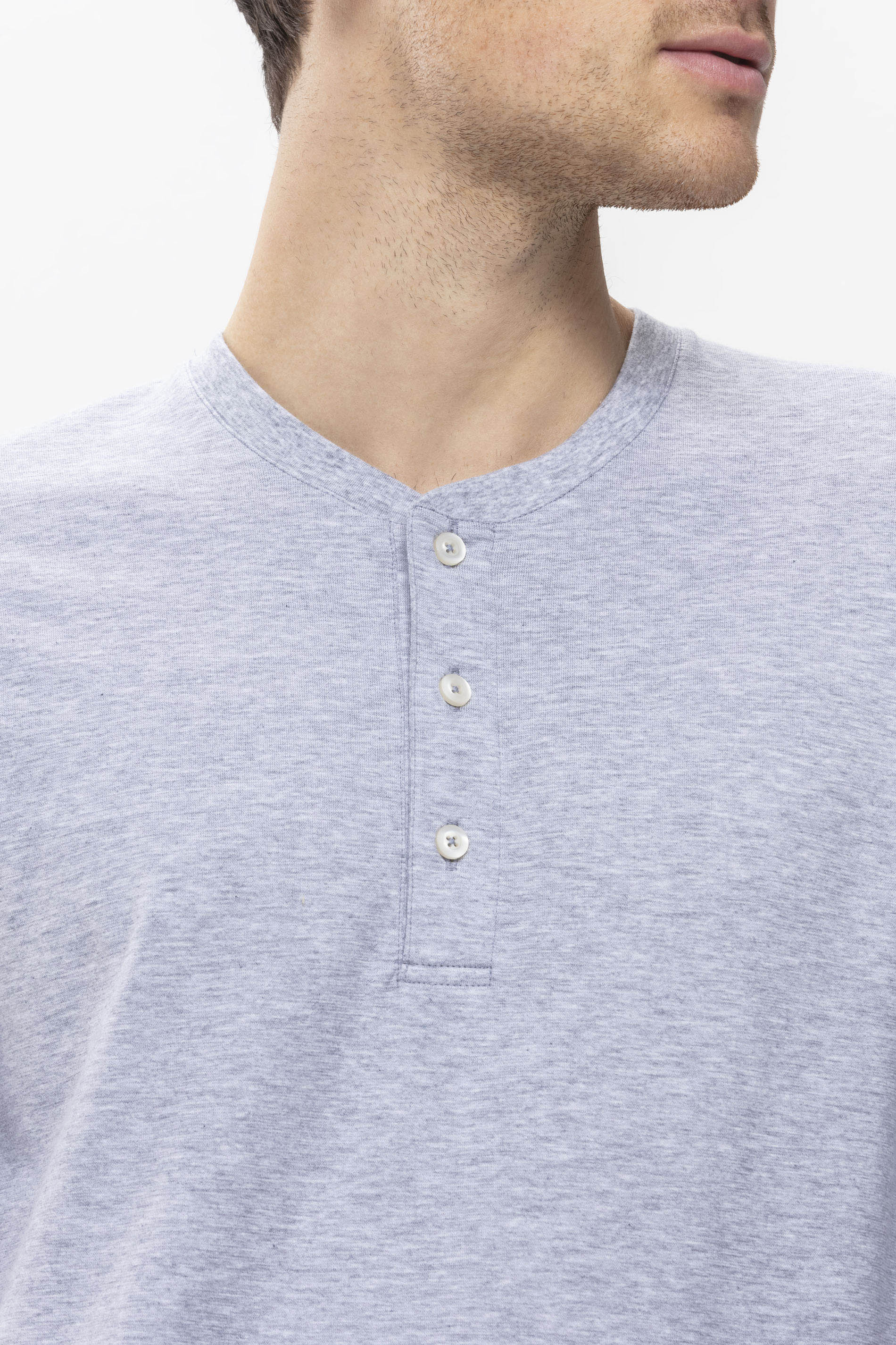 Shirt Light Grey Melange Serie Ringwood Detail View 01 | mey®