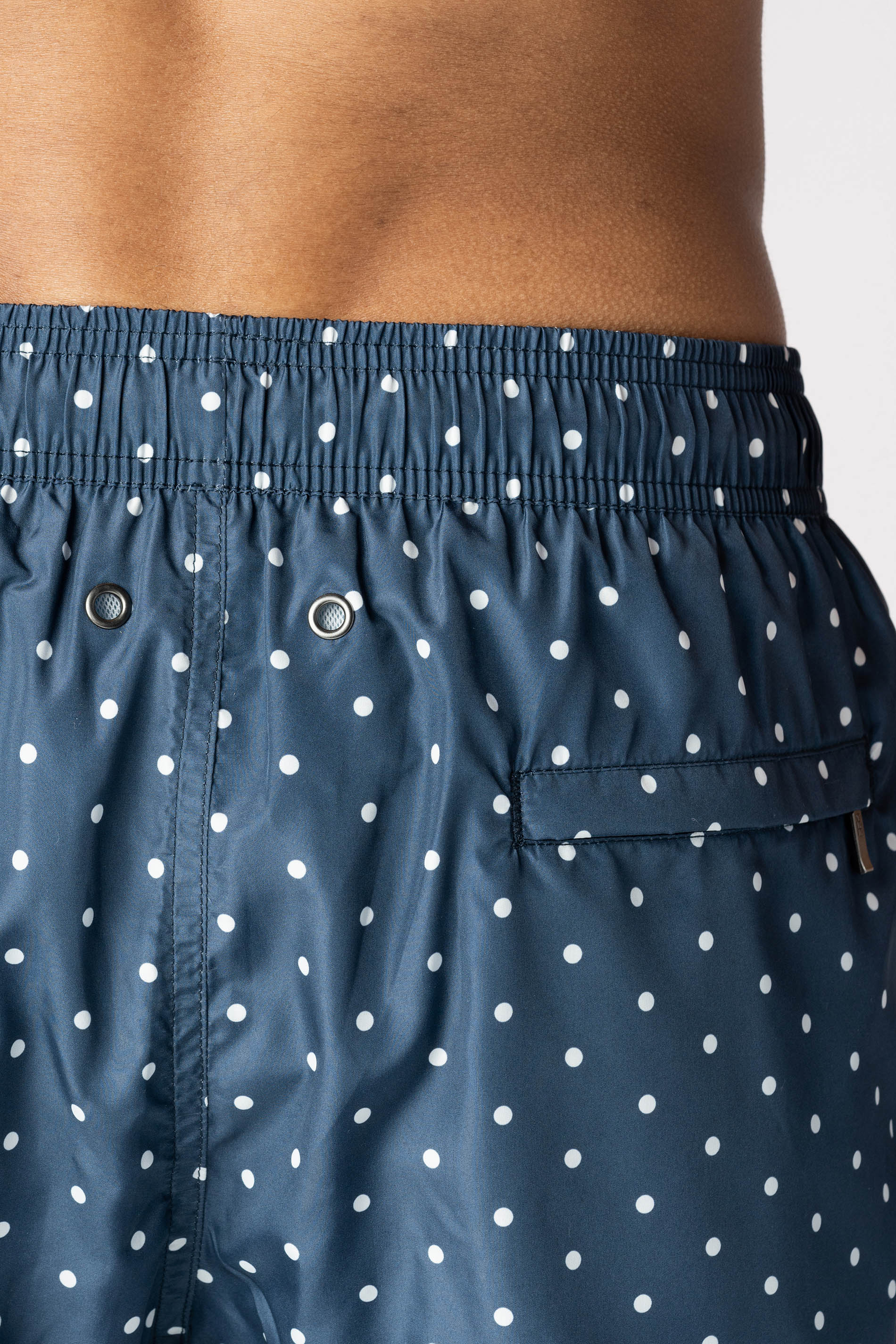 Swim shorts Yacht Blue Serie Dots Detail View 02 | mey®