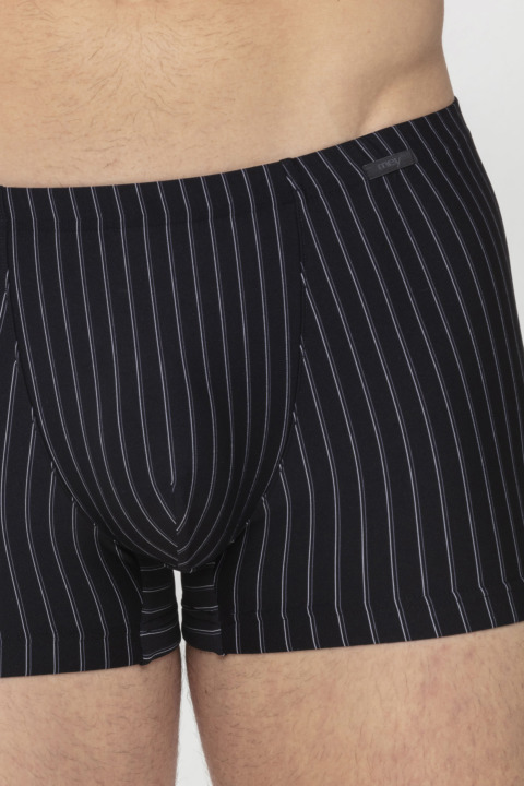 Striped shorties Black Serie Cambridge Front View | mey®
