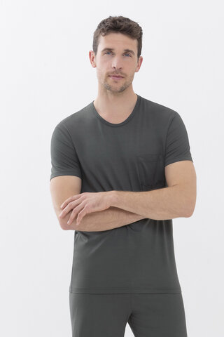 Shirt 1/2 sleeve Stormy Grey Serie Jefferson Modal Front View | mey®
