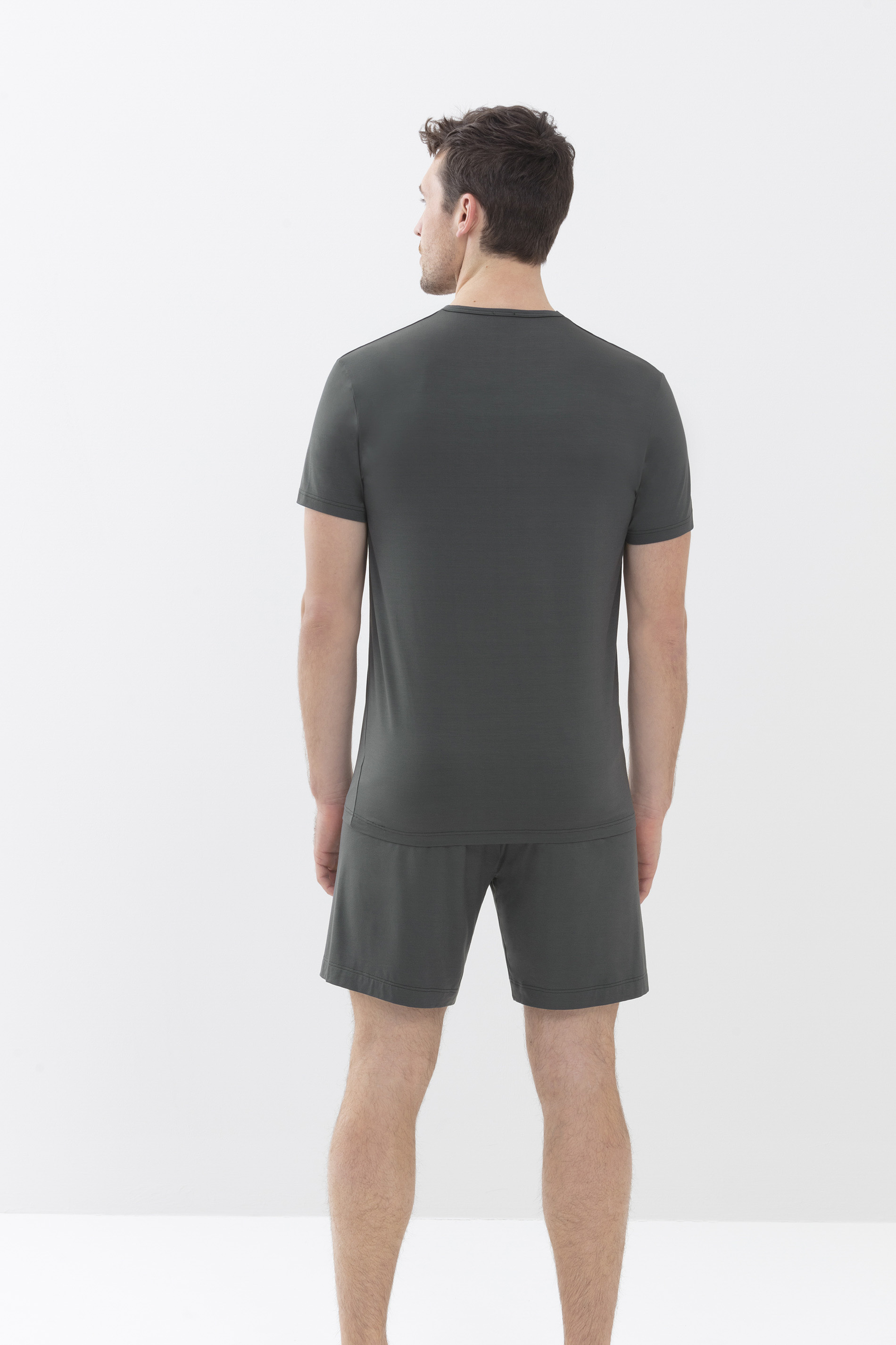 Shirt 1/2 sleeve Stormy Grey Serie Jefferson Modal Rear View | mey®