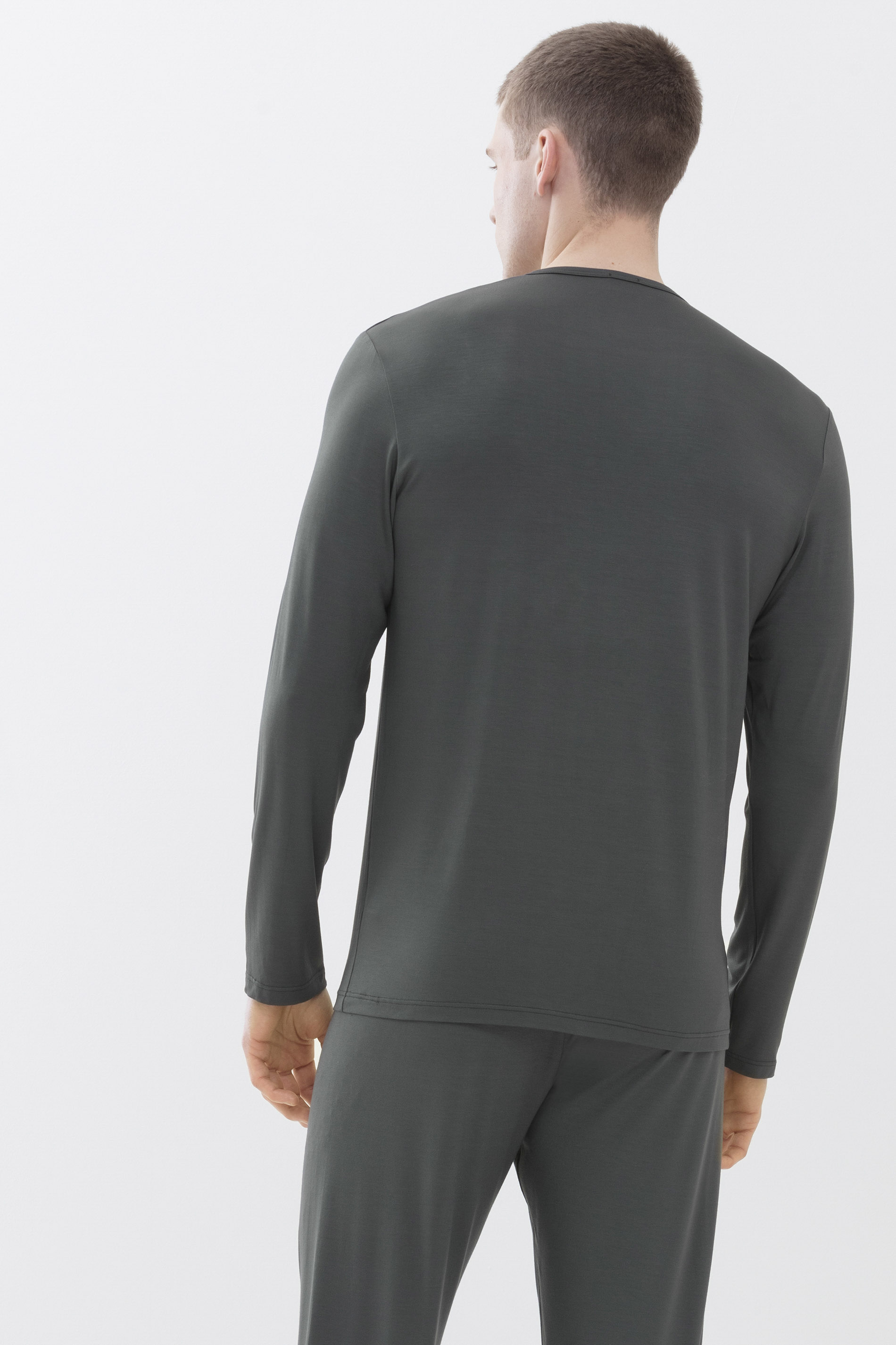 Homewear-shirt Stormy Grey Serie Jefferson Modal Achteraanzicht | mey®