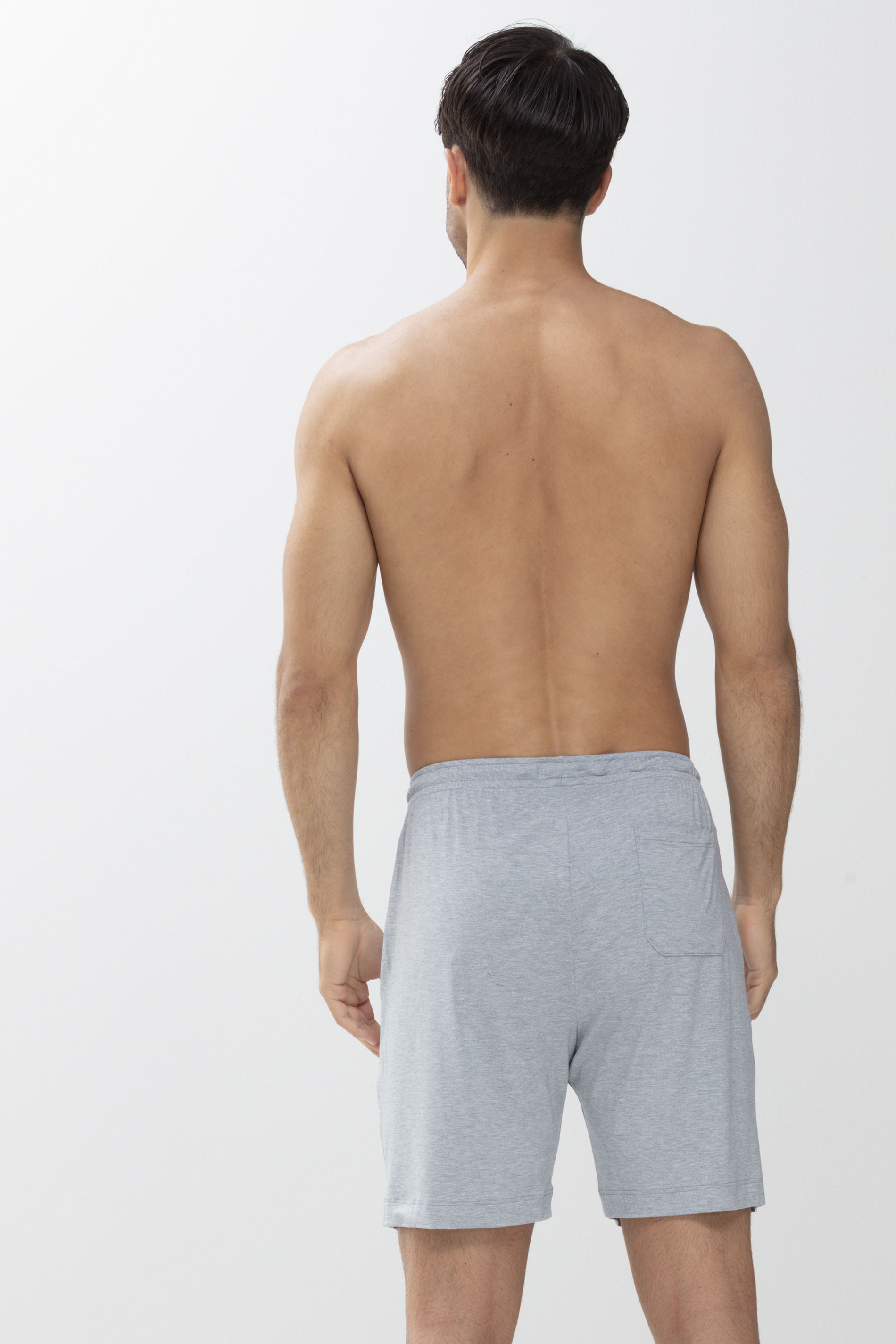 Short pant Light Grey Melange Serie Jefferson Modal Rear View | mey®