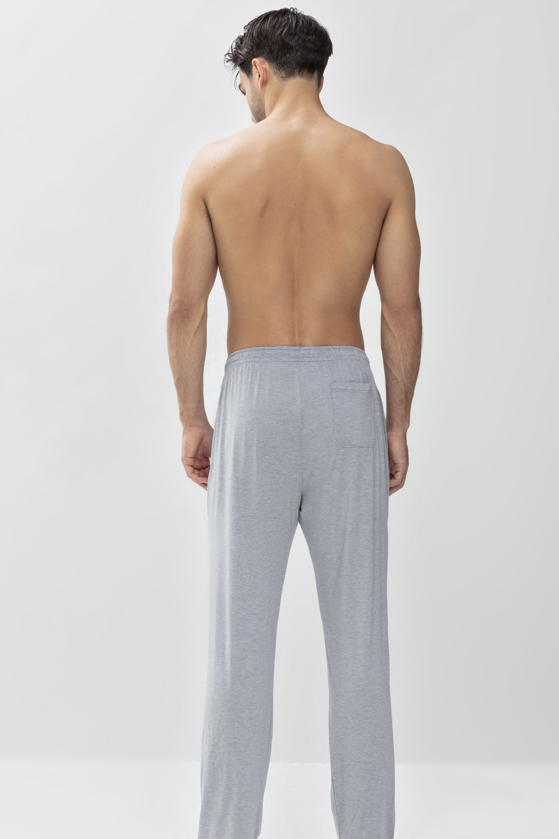 Broek lang Light Grey Melange Serie Jefferson Modal Achteraanzicht | mey®