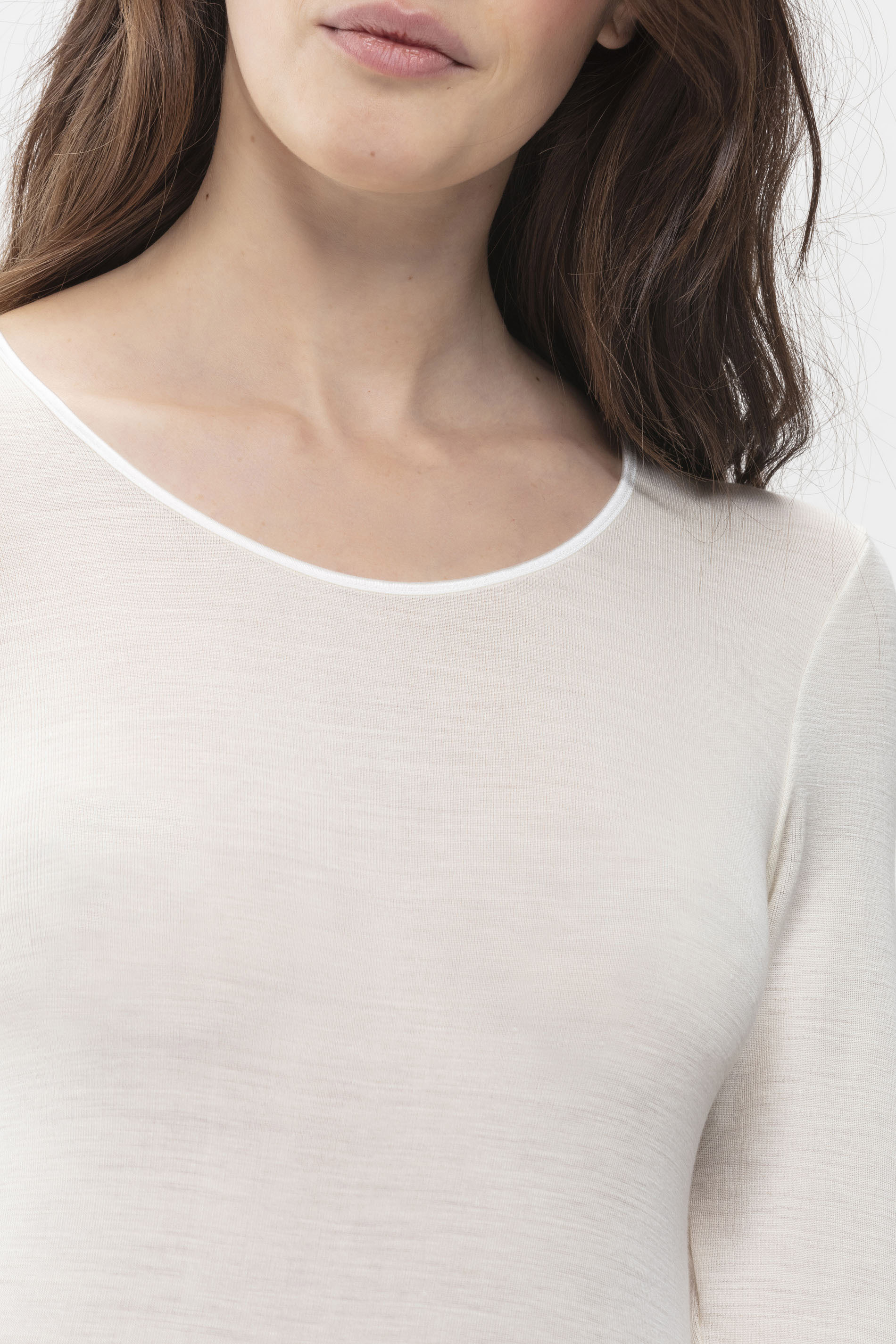 Shirt langarm Weiss Serie Exquisite Detailansicht 01 | mey®