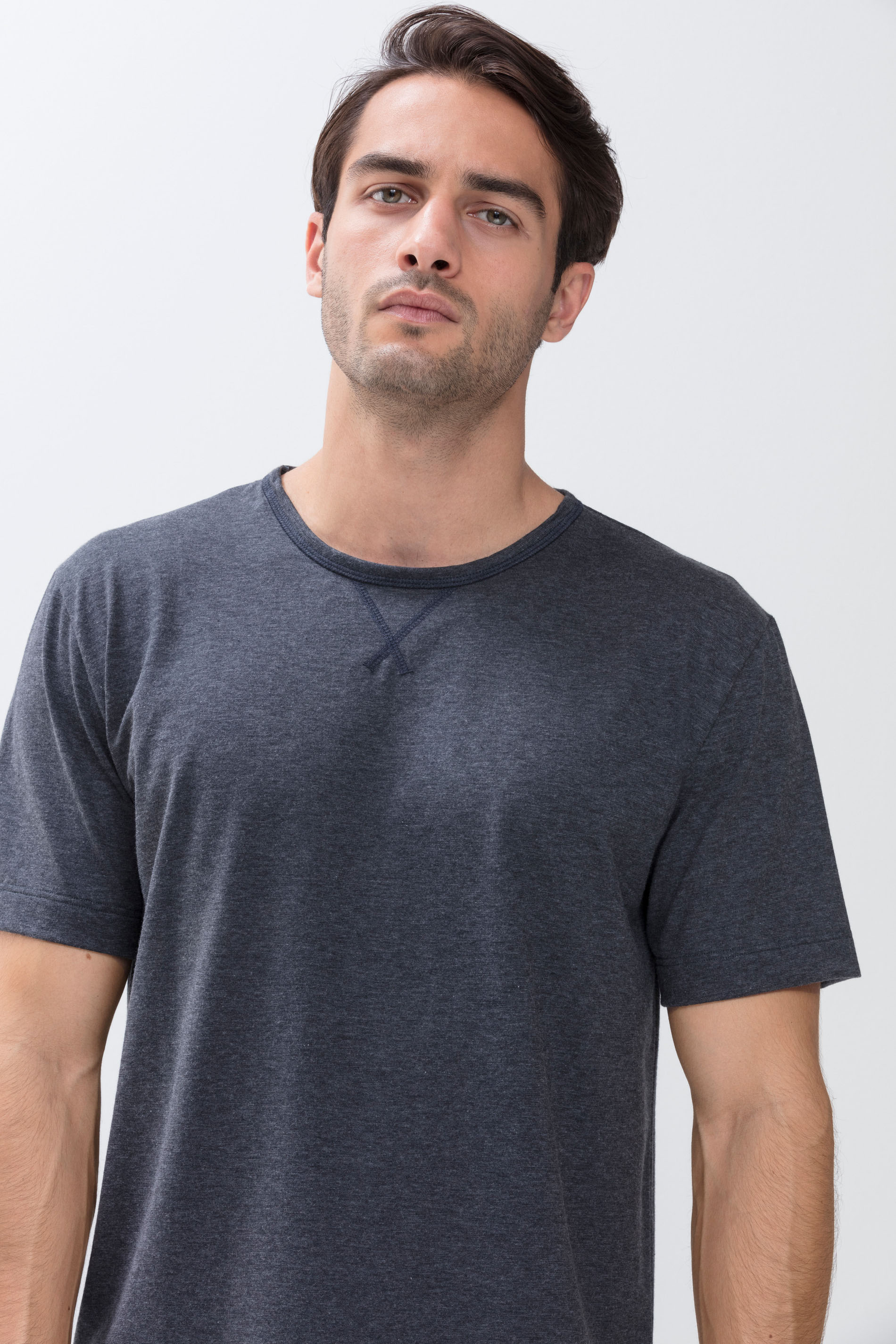T-shirt Smoke Melange Serie Zzzleepwear Vooraanzicht | mey®