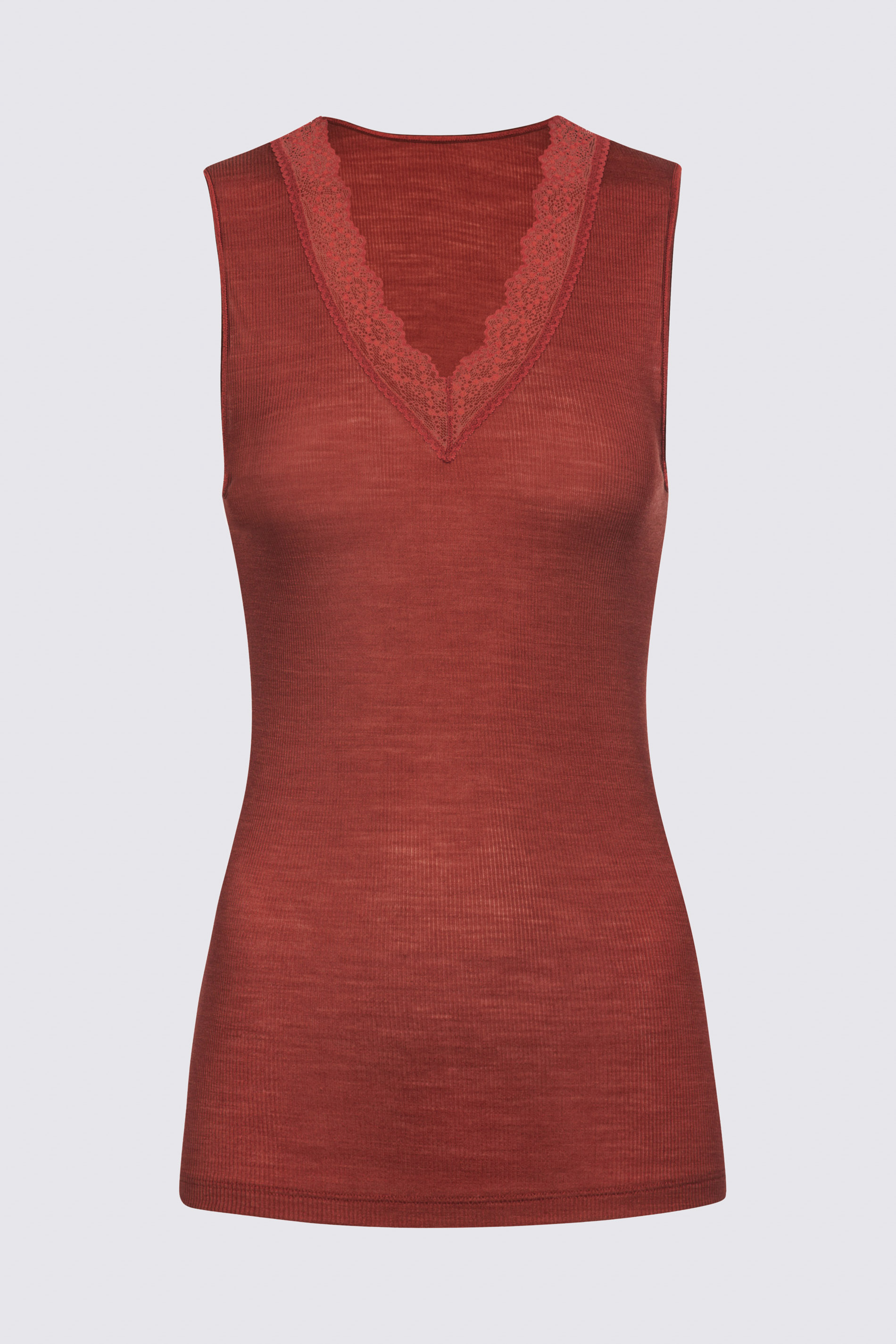 Top Red Pepper Serie Silk Rib Wool Uitknippen | mey®