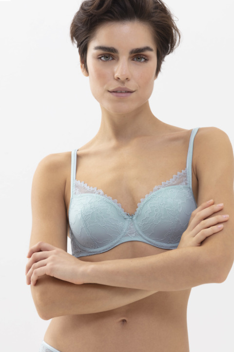 Spacer bra | Half Cup Sky Blue Serie Fabulous Front View | mey®