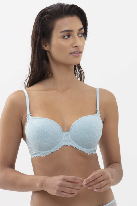 Smart bra | Full cup Sky Blue Serie Fabulous Front View | mey®