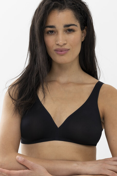 Soft bra Black Serie Soft Shape Front View | mey®