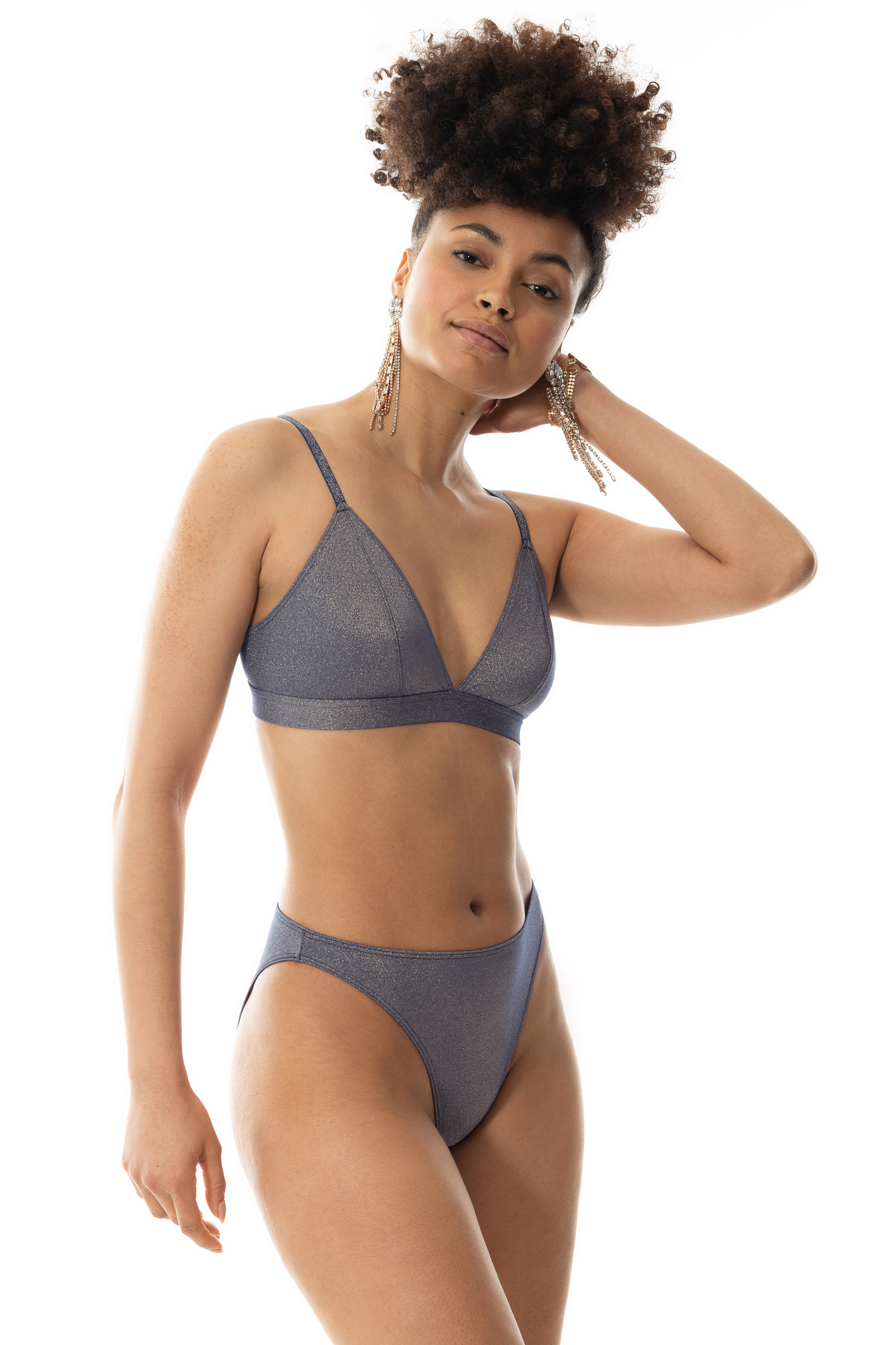 Triangle bra | no underwire Serie Poetry Luxe Front View | mey®