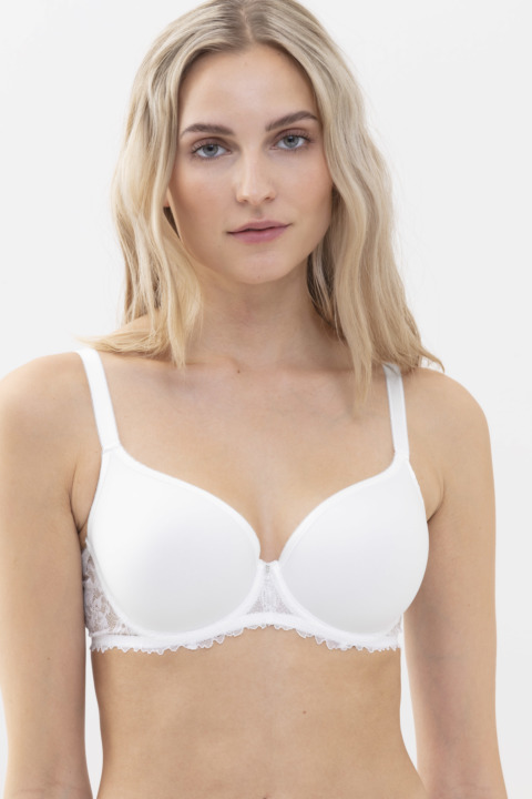 Spacer bra | Full Cup White Serie Luxurious Front View | mey®