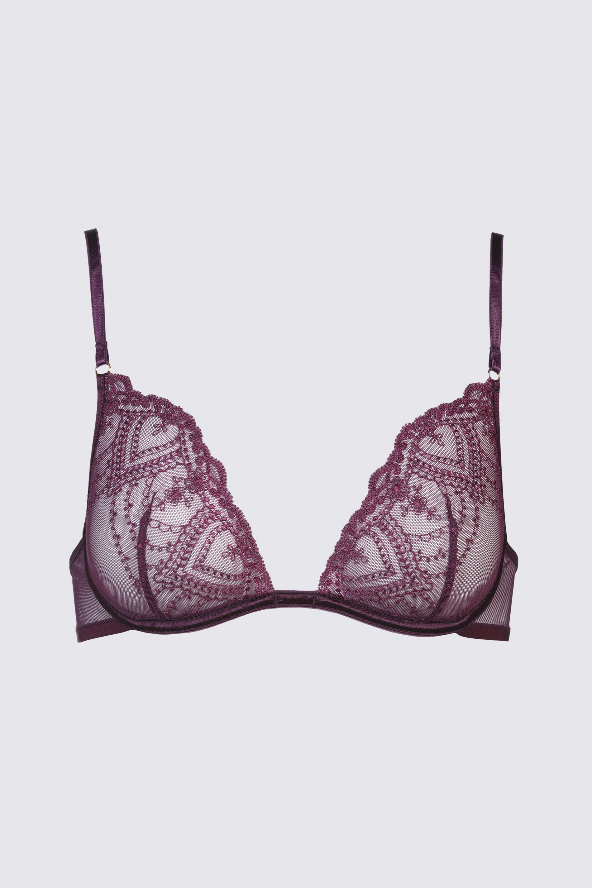 Triangle underwired bra Dark Plum Serie Mysterious Cut Out | mey®