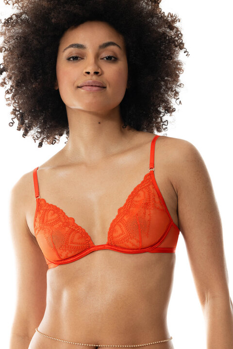 Triangle underwired bra Serie Mysterious Front View | mey®