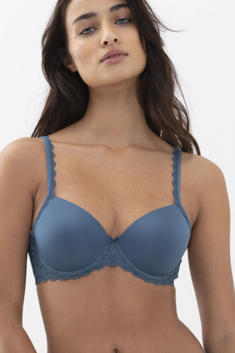 Bi-stretch bra | Full Cup Galactic Blue Serie Amorous Front View | mey®
