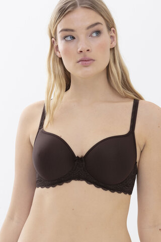 Spacer bra Liquorice Brown Serie Amorous Front View | mey®