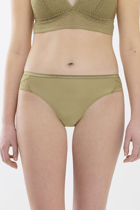 Mini briefs Tuscan Green Serie Poetry Iconic Front View | mey®