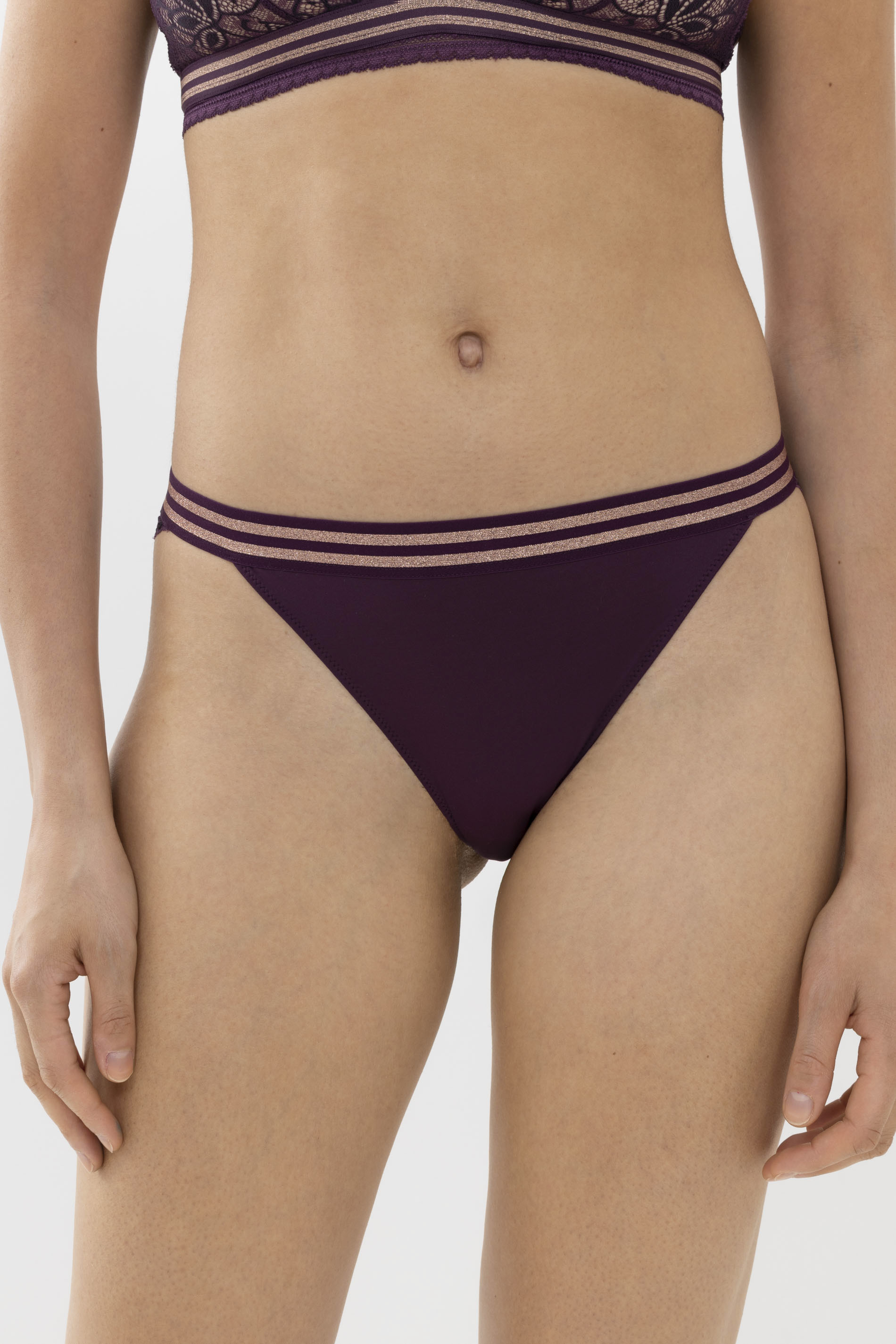 Thong Dark Plum Serie Poetry Glam Front View | mey®