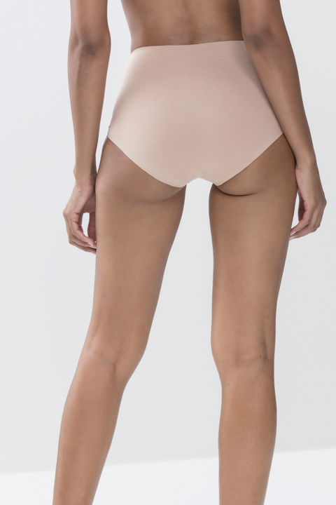 High waist pants Cream Tan Serie Pure Second Me Rear View | mey®