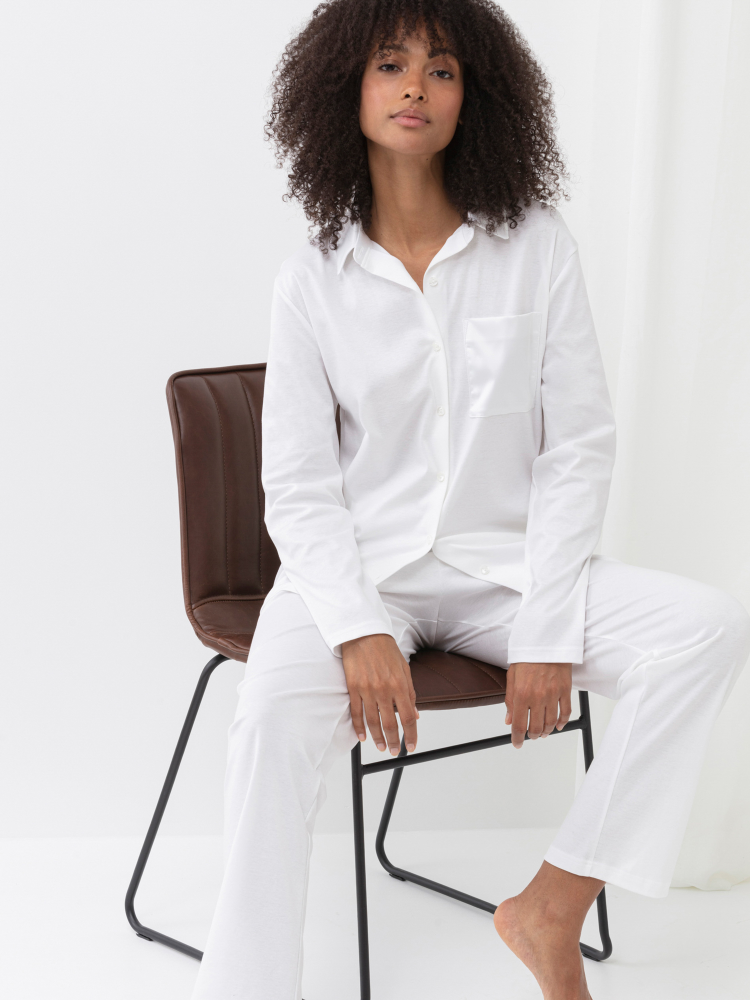 Pyjama Shirt und Hose weiß Serie Sleepsation | mey®