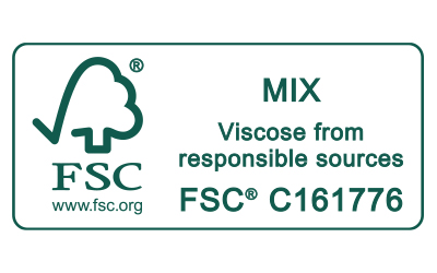 Symbool: certificeringslabel FSC MIX Viscose from responsible sources | mey®