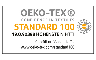 Icon: STANDARD 100 by OEKO-TEX® certification seal for | mey®