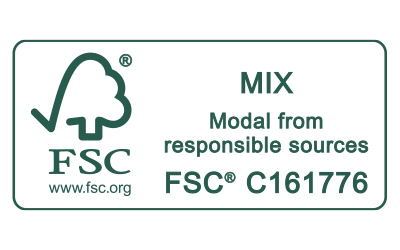Symbool: certificeringslabel FSC® – MIX Modal from responsible sources | mey®