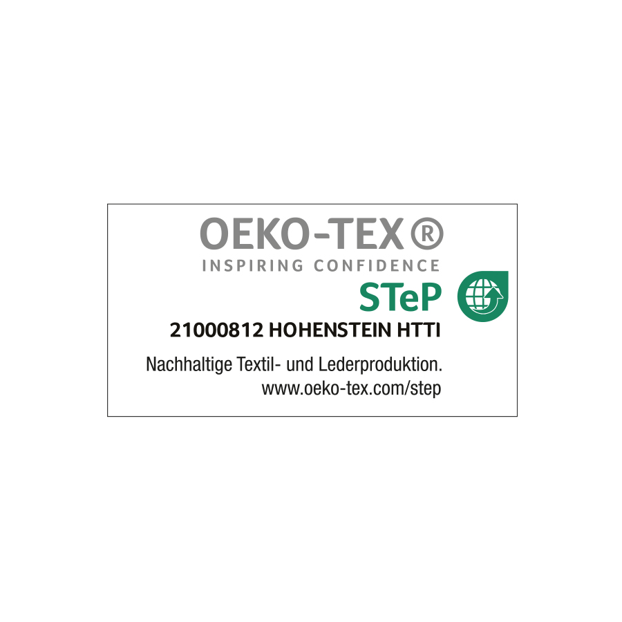 Siegel der Zertifizierung mit STeP by OEKO-TEX® | mey®