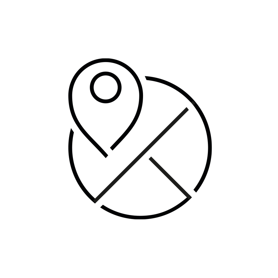 symbool ideaalbeeld standpunt, kaart met pinpoint | mey®