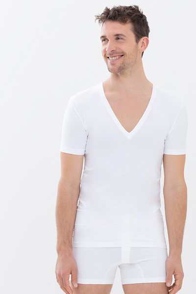 V Neck Shirt der Serie Business Class in der Farbe White | mey®